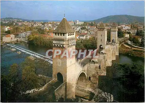 Moderne Karte Cahors Lot Le Pont Valentre