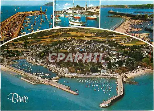 Cartes postales moderne Binic Le port le bassin a flot et la plage de l'Avant Port