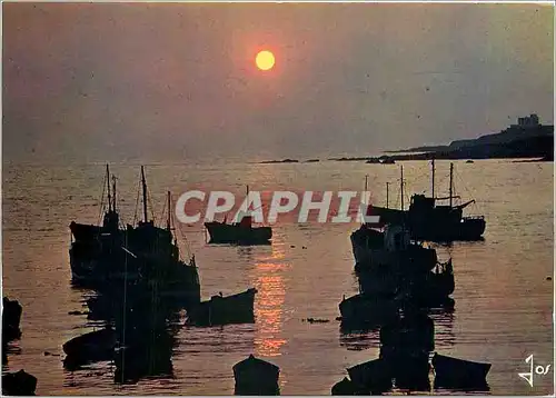 Cartes postales moderne La Bretagne en Couleurs Coucher de soleil sur la cote bretonne