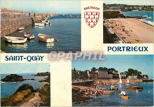 Cartes postales moderne Saint Quay Portrieux Vue generale sur le port et les plages