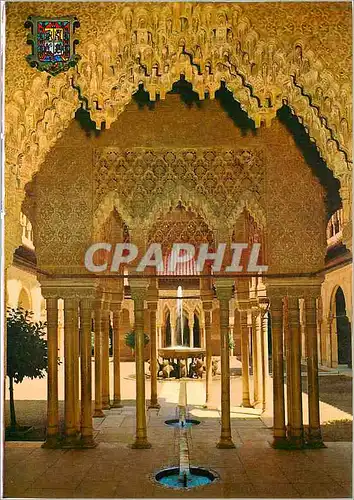 Cartes postales moderne Granada Alhambra Arcades cour des Lions