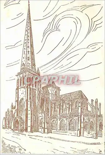 Cartes postales moderne Treguier La Cathedrale