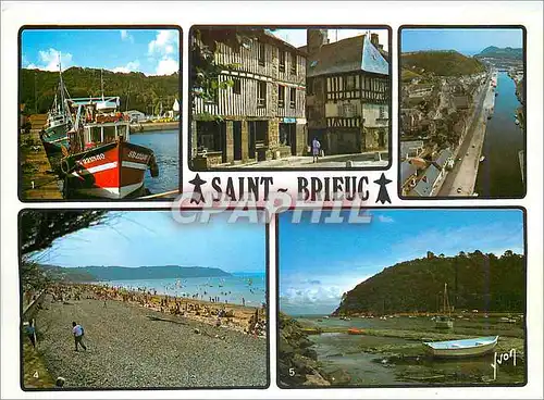 Cartes postales moderne Saint Brieuc Cotes du Nord Le Legue les bateaux de peche Vieilles Maisons Le Bassin du Legue