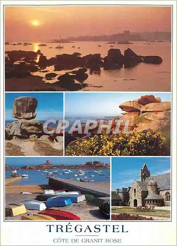 Cartes postales moderne Tregastel Cotes d'Armor Le chateau de Costaeres le rocher du De