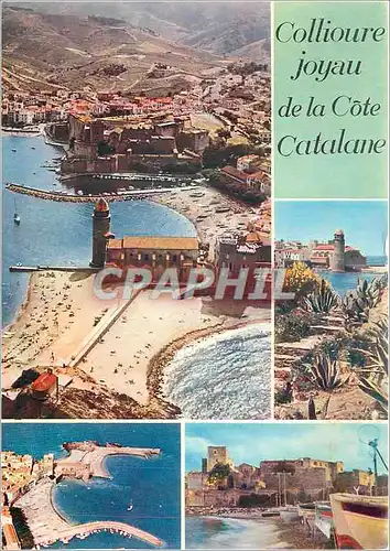 Moderne Karte Collioure Pyrenees Orientales Joyeau de la cote catalane L'eglise Notre Dame des Anges