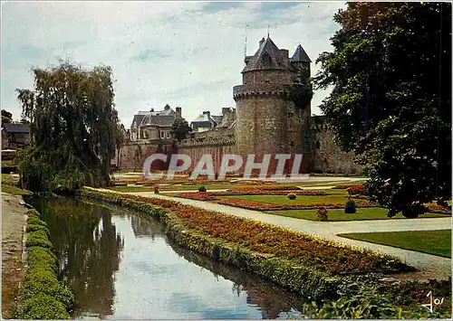 Moderne Karte Vannes Les jardins au pied des remparts