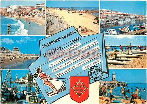 Cartes postales moderne Beziers L'Herault Ses plages