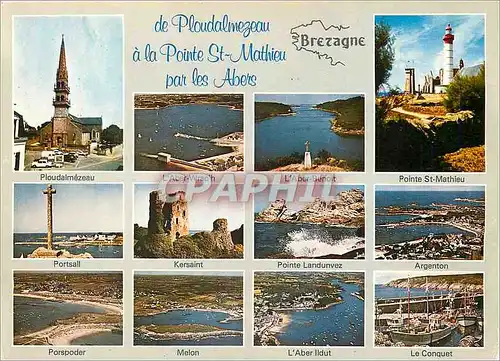Moderne Karte Couleurs de Bretagne Les Circuits Touristiques du Ploudalmezeau a la Pointe St Mathieu