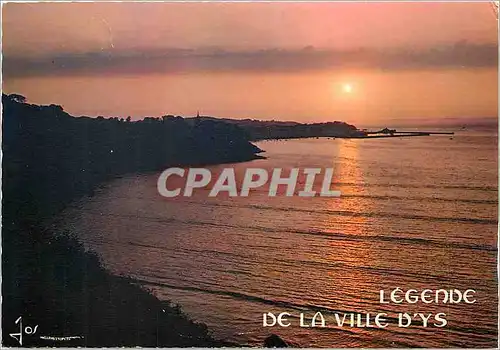 Moderne Karte La Bretagne en Couleurs Legende de la Ville d'ys