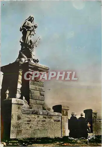 Moderne Karte Pointe du Raz Finistere Priere a Notre Dame des Naufrages Godebsky sculpteur