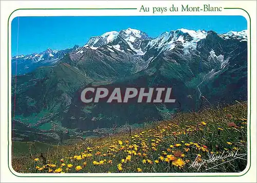 Cartes postales moderne La Chaine du Mont Blanc depuis de l'Epaule du Mont Joly