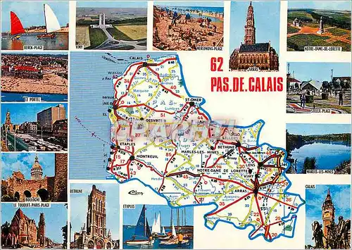 Cartes postales moderne Pas de Calais Prefecture Arras Sous Prefecture Bethune Boulogne Montreuil St Omer