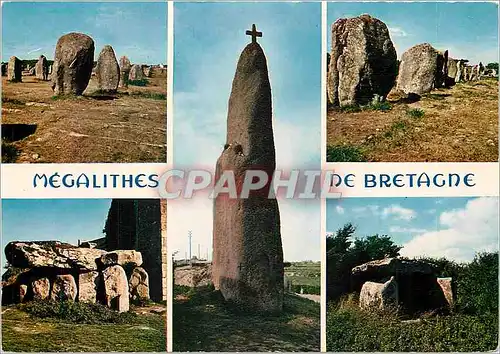 Cartes postales moderne Megalithes de Bretagne Principaux Dolmens et Menhirs de Bretagne