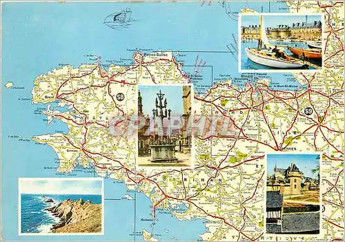 Cartes postales moderne La Bretagne Saint Malo le Calvaire de Saint Thegonnec la Pointe du Raz