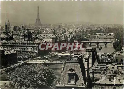 Moderne Karte Paris Perspective des sept ponts
