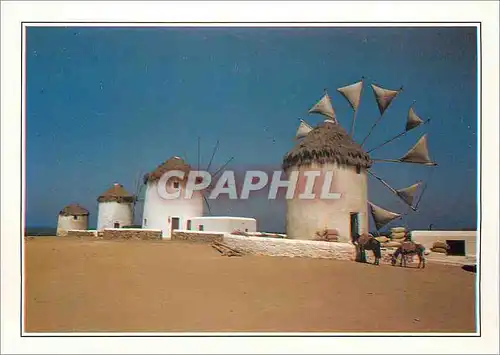 Cartes postales moderne Grece Les moulins de Myconos