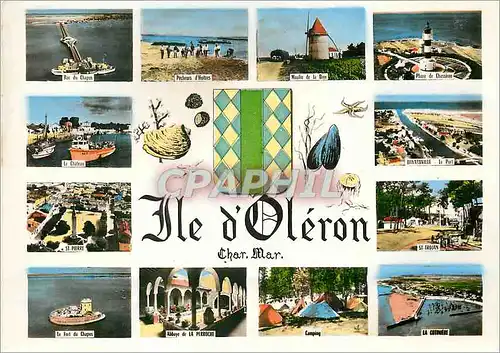 Moderne Karte Ile d'Oleron Char Mar