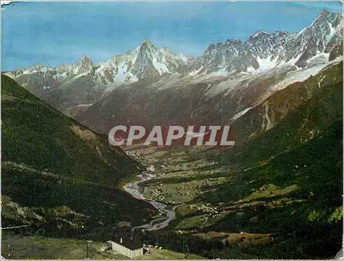 Cartes postales moderne Hotel du Col de Voza St Gervais Hte Savoie Vallee de Chamonix Vue prise du Col de Voza