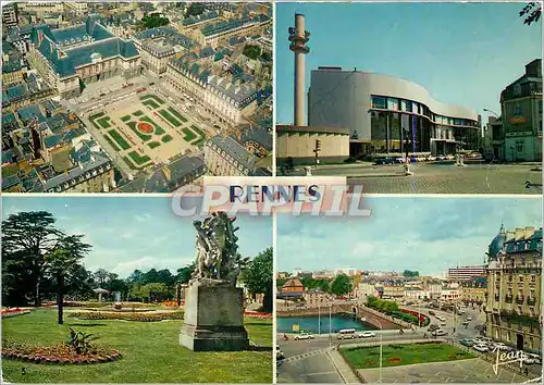 Cartes postales moderne La Bretagne Rennes Le Palais de Justice et le Square