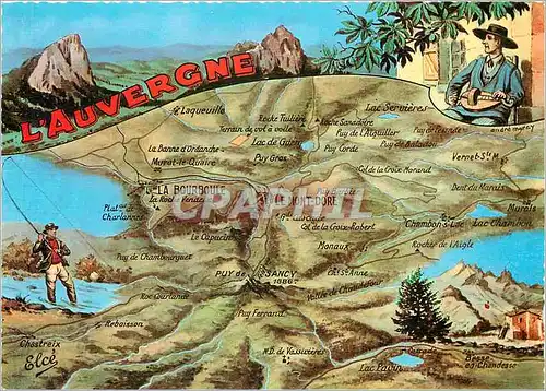 Moderne Karte L'Auvergne