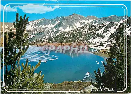 Moderne Karte Valls d'Andorra Lac grande des Pessons