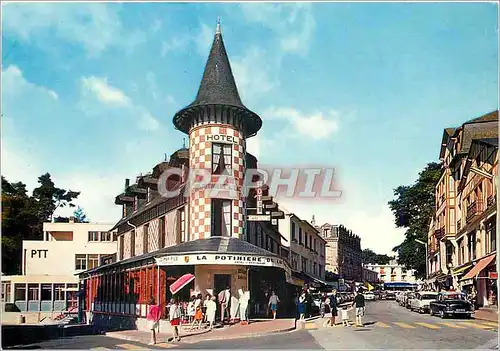 Moderne Karte Station Thermale de Bagnoles de l'Orne Hotel La Potiniere et rue du Casino