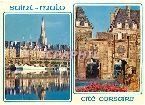 Cartes postales moderne Saint Malo Cite Corsaire Les remparts et la porte Saint Vincent