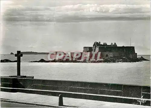 Moderne Karte Saint Malo I et V La Croix sur la digue et le fort National