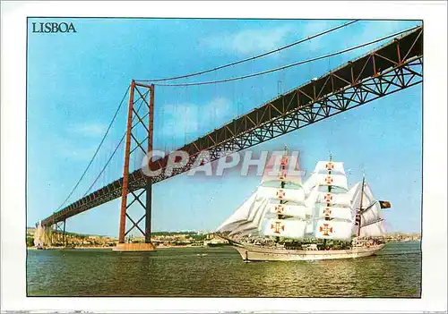 Cartes postales moderne Lisboa Portugal Pont sur le Tage