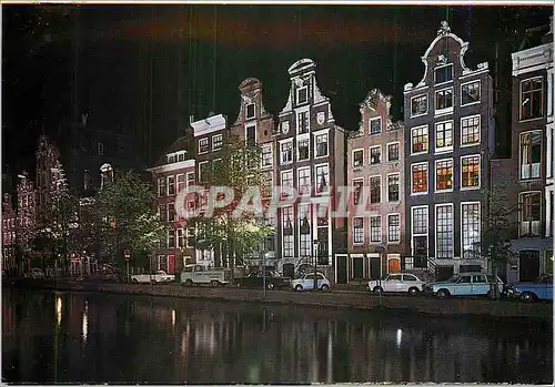 Moderne Karte Amsterdam Holland Keizersgracht with old gables