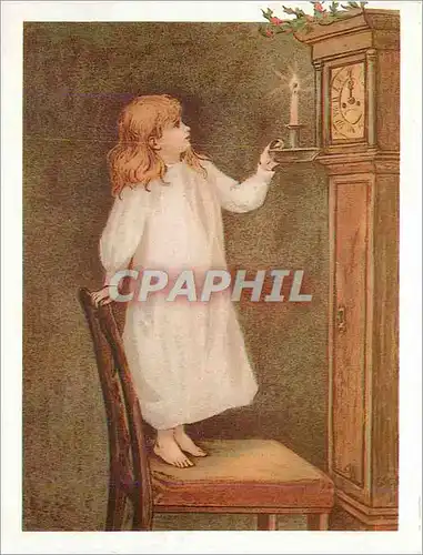 Cartes postales moderne Child Waiting for Christmas Day