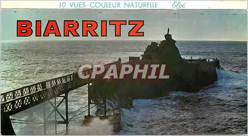 Moderne Karte Biarritz Basses Pyrenees Le Rocher de la Vierge