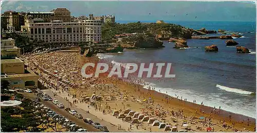 Moderne Karte Biarritz Basses Pyrenees Vue d'ensemble de la Grande Plage