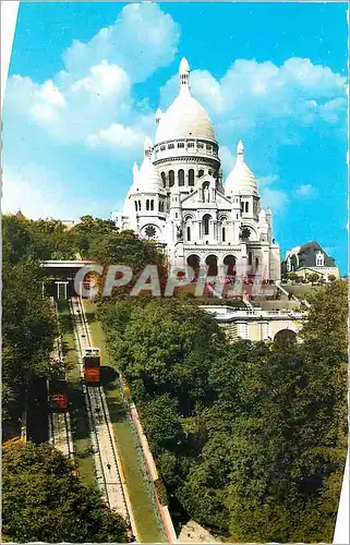 Cartes postales moderne Paris Basilique du Sacre Coeur de Montmartre Le Funiculaire