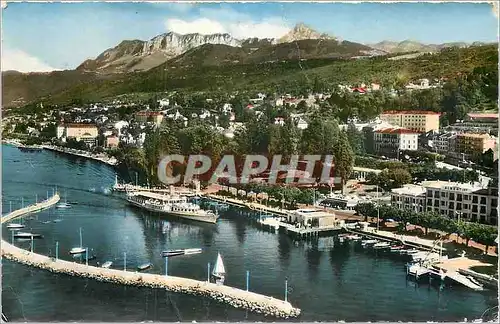 Cartes postales moderne Evian les Bains Haute Savoie Le Port dans le fond les Memises et la Dent d'Oche