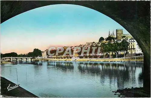 Moderne Karte Angers Maine Loire Les Quais