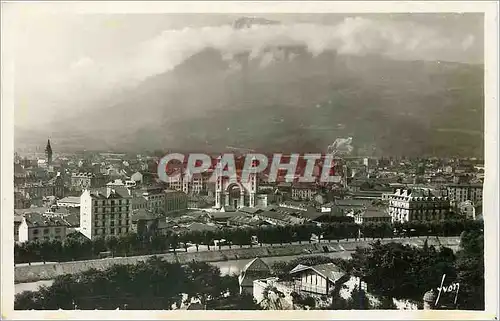 Moderne Karte Grenoble Isere Vue generale prise du Jardin des Dauphins et le Moucherotte