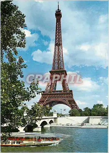 Moderne Karte Paris La Tour Eiffel et le Pont d'Iena