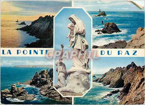 Cartes postales moderne La Pointe du Raz Sud Finistere Coucher de soleil L'Extreme Pointe Le Moine Couche