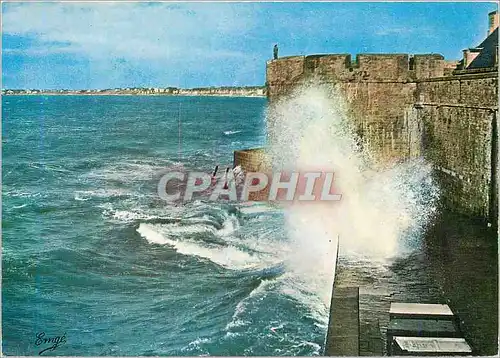 Moderne Karte Saint Malo Cite Corsaire Vague a l'assault du Chateau