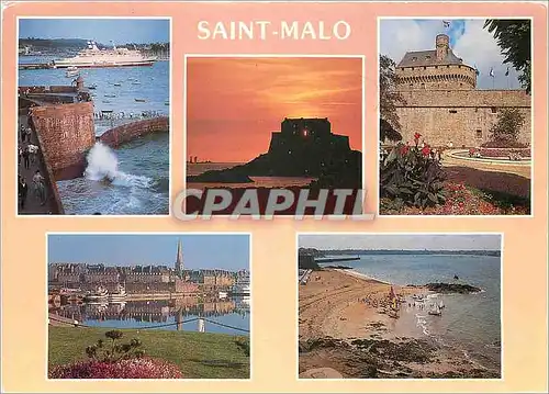 Moderne Karte Saint Malo Cite Corsaire Ille et Vilaine La ville intra muros