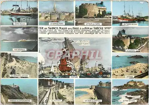 Cartes postales moderne Vue de Saint Malo en Issle a la fin du Siecle XVII