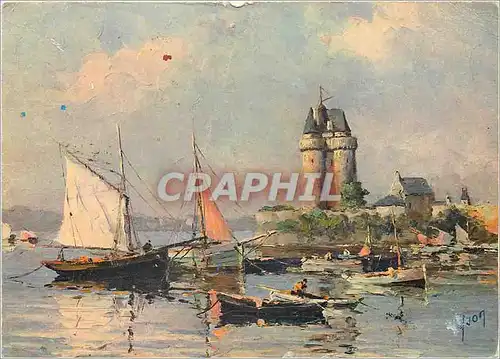 Cartes postales moderne Saint Servan Ille et Vilaine Le port et la tour Solidor