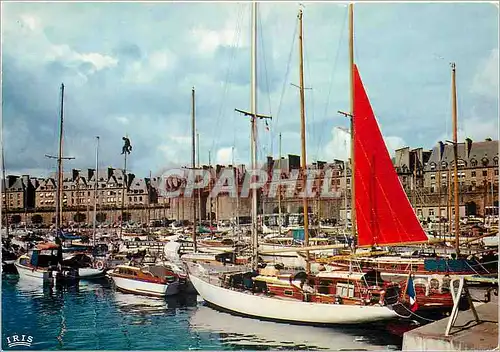 Moderne Karte Saint Malo Cite corsaire Les remparts le port des yachts