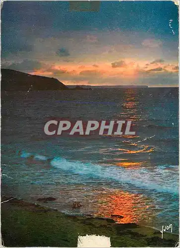 Cartes postales moderne Saint Lunaire Ille et Vilaine Coucher de soleil sur la Plage