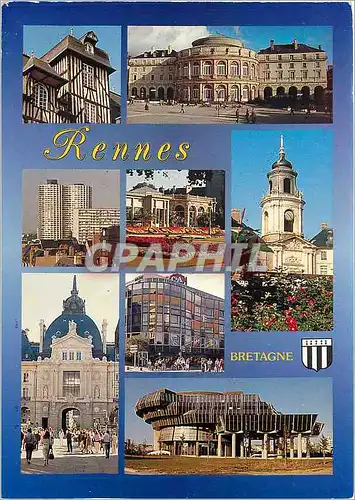 Cartes postales moderne Ancienne capitale de duche de Bretagne Rennes Vieilles maisons le theatre