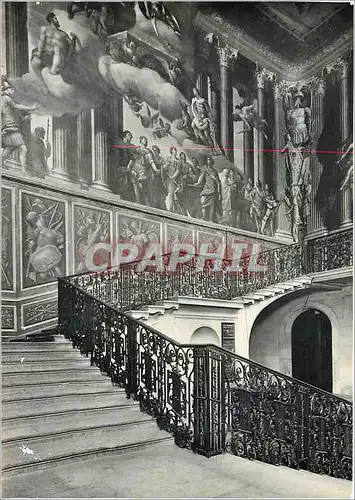 Moderne Karte Hampton Court Palace Middlesex The Kings Staircase decorated by Verrio