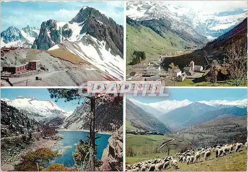 Cartes postales moderne Les Pyrenees Le Col du Tourmalet Le Cirque de Gavernie Le Lac d'Oredon La Vallee d'Oeuil