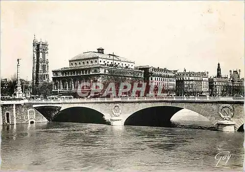 Moderne Karte Paris Le pont au Change la place du Chatelet