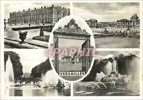 Moderne Karte Versailles S et O Facade sur le parc La cour d'honneur